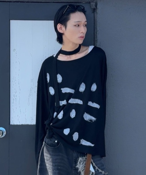 カイチ - モールスコードグラフィックシアーロンT INTER FACTORY カイチ - モールスコードグラフィックシアーロンT made in INTER