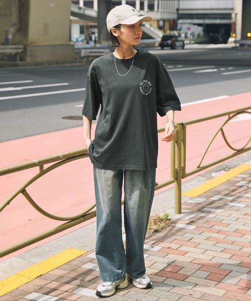 U.S. POLO ASSN.(ユーエスポロアッスン)の「U.S. POLO ASSN. /ユーエスポロアッスン 別注 サークルロゴ刺繍 ピグメント半袖Tシャツ(Tシャツ/カットソー・メンズ・ブラック/ブラウン/レッド/ネイビー・M/L)」の19枚目の写真