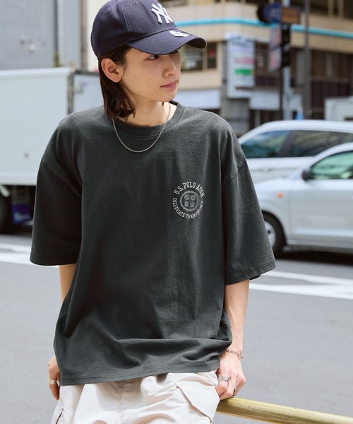 U.S. POLO ASSN.(ユーエスポロアッスン)の「U.S. POLO ASSN. /ユーエスポロアッスン 別注 サークルロゴ刺繍 ピグメント半袖Tシャツ(Tシャツ/カットソー・メンズ・ブラック/ブラウン/レッド/ネイビー・M/L)」の21枚目の写真