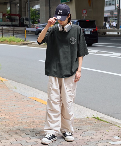 U.S. POLO ASSN.(ユーエスポロアッスン)の「U.S. POLO ASSN. /ユーエスポロアッスン 別注 サークルロゴ刺繍 ピグメント半袖Tシャツ(Tシャツ/カットソー・メンズ・ブラック/ブラウン/レッド/ネイビー・M/L)」の6枚目の写真