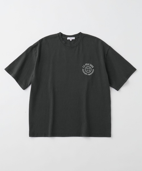 U.S. POLO ASSN.(ユーエスポロアッスン)の「U.S. POLO ASSN. /ユーエスポロアッスン 別注 サークルロゴ刺繍 ピグメント半袖Tシャツ(Tシャツ/カットソー・メンズ・ブラック/ブラウン/レッド/ネイビー・M/L)」の8枚目の写真