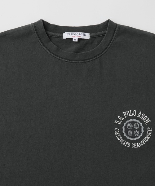 U.S. POLO ASSN.(ユーエスポロアッスン)の「U.S. POLO ASSN. /ユーエスポロアッスン 別注 サークルロゴ刺繍 ピグメント半袖Tシャツ(Tシャツ/カットソー・メンズ・ブラック/ブラウン/レッド/ネイビー・M/L)」の10枚目の写真
