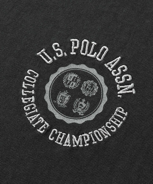 U.S. POLO ASSN.(ユーエスポロアッスン)の「U.S. POLO ASSN. /ユーエスポロアッスン 別注 サークルロゴ刺繍 ピグメント半袖Tシャツ(Tシャツ/カットソー・メンズ・ブラック/ブラウン/レッド/ネイビー・M/L)」の11枚目の写真