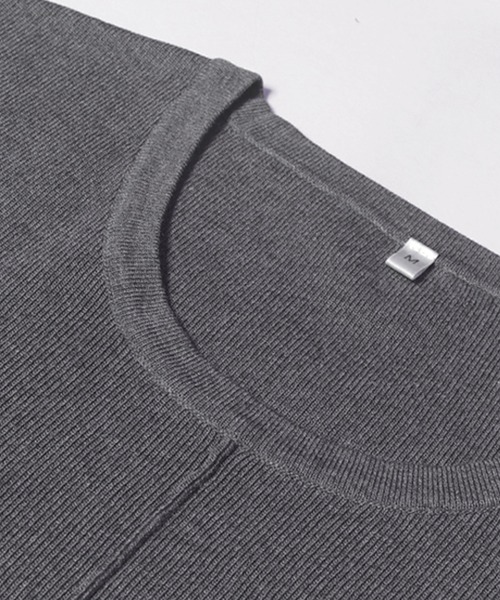 coca(coca)(コカ)の「フロントスリットニット(ニット/セーター・レディース・グレー/ブラック・S/L/M)」の17枚目の写真