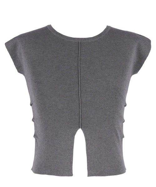 coca(coca)(コカ)の「フロントスリットニット(ニット/セーター・レディース・グレー/ブラック・S/L/M)」の22枚目の写真