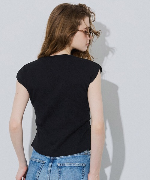 coca(coca)(コカ)の「フロントスリットニット(ニット/セーター・レディース・グレー/ブラック/カーキ・S/L/M)」の13枚目の写真