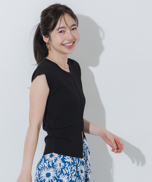 coca(coca)(コカ)の「フロントスリットニット(ニット/セーター・レディース・グレー/ブラック/カーキ・S/L/M)」の15枚目の写真