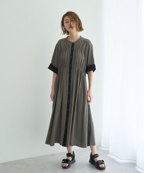 さらに100円引き◆YESEYESEE◆Y.E.S Layerd L/S 大きいサイズ＞ ゆるシルエットシア―コンビスウェットトップス