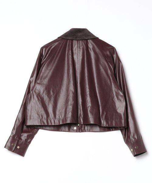 DOUBLE STANDARD CLOTHING（ダブルスタンダードクロージング）の「ワックスヴィンテージジョーゼット ショートブルゾン（ブルゾン・レディース・ブラウン・38/36）」の14枚目の写真