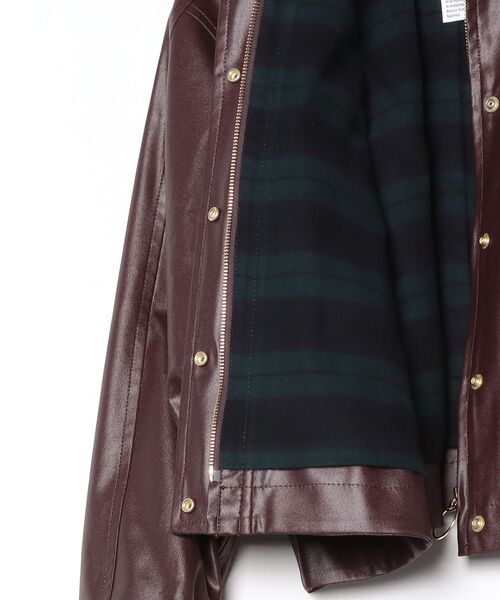 DOUBLE STANDARD CLOTHING（ダブルスタンダードクロージング）の「ワックスヴィンテージジョーゼット ショートブルゾン（ブルゾン・レディース・ブラウン・38/36）」の15枚目の写真