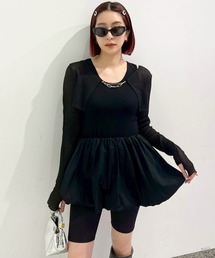 Narcissus（ナルシス）の「バルーンミニワンピース　ノースリーブ（ワンピース）」