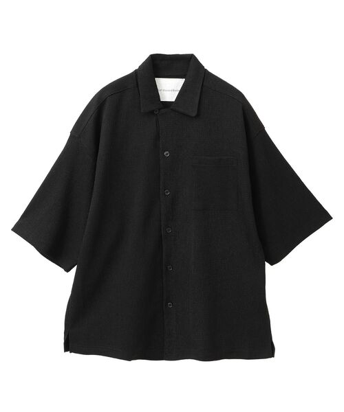 CRAFT STANDARD BOUTIQUE(クラフトスタンダードブティック)の「接触冷感/イージーケア ボンディング楊柳オープンカラーシャツ(シャツ/ブラウス・メンズ・ブラウン/ブラック・S/M/L)」の16枚目の写真