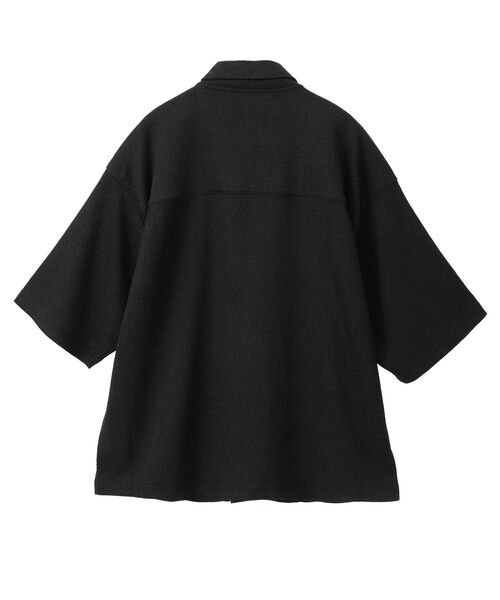 CRAFT STANDARD BOUTIQUE(クラフトスタンダードブティック)の「接触冷感/イージーケア ボンディング楊柳オープンカラーシャツ(シャツ/ブラウス・メンズ・ブラウン/ブラック・S/M/L)」の17枚目の写真