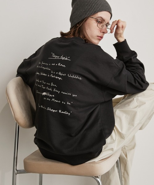 手書き刺繍ロゴオーバーサイズスウェット（スウェット）｜Auntie Rosa