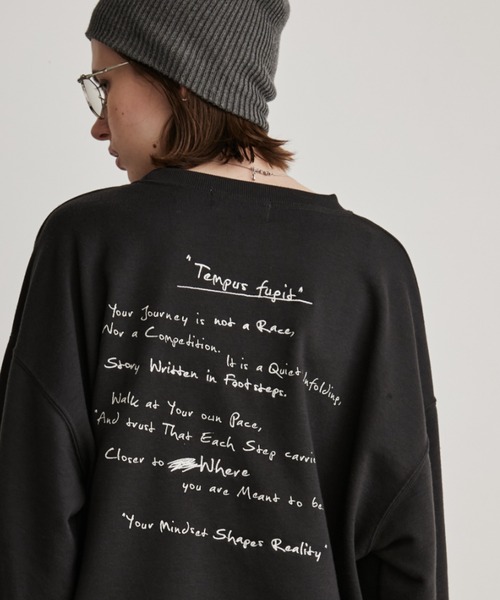 手書き刺繍ロゴオーバーサイズスウェット（スウェット）｜Auntie Rosa