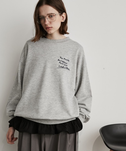 手書き刺繍ロゴオーバーサイズスウェット（スウェット）｜Auntie Rosa