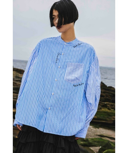 SQUARE GATHER SLEEVE SHIRT（シャツ/ブラウス）｜OMMO（オーエム