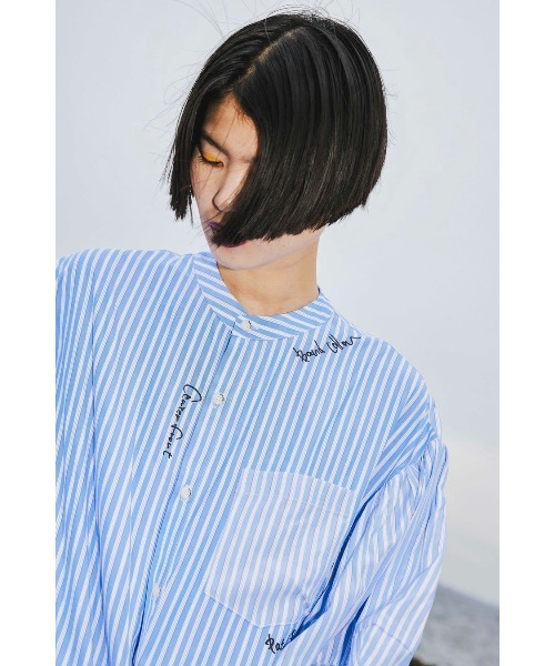 SQUARE GATHER SLEEVE SHIRT（シャツ/ブラウス）｜OMMO（オーエム