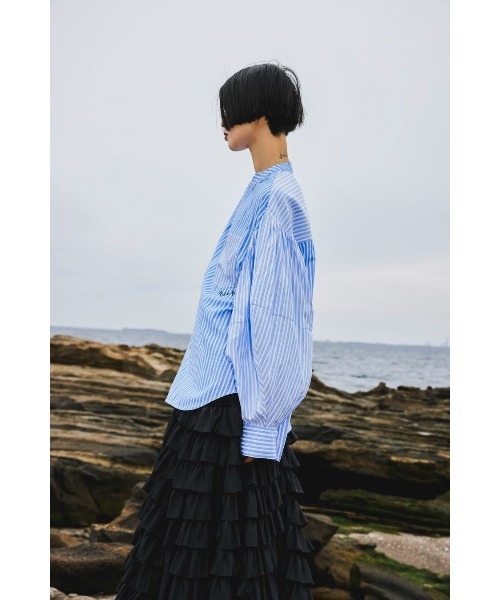 SQUARE GATHER SLEEVE SHIRT（シャツ/ブラウス）｜OMMO（オーエム 