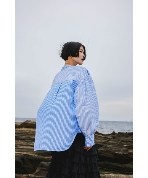 SQUARE GATHER SLEEVE SHIRT（シャツ/ブラウス）｜OMMO（オーエム