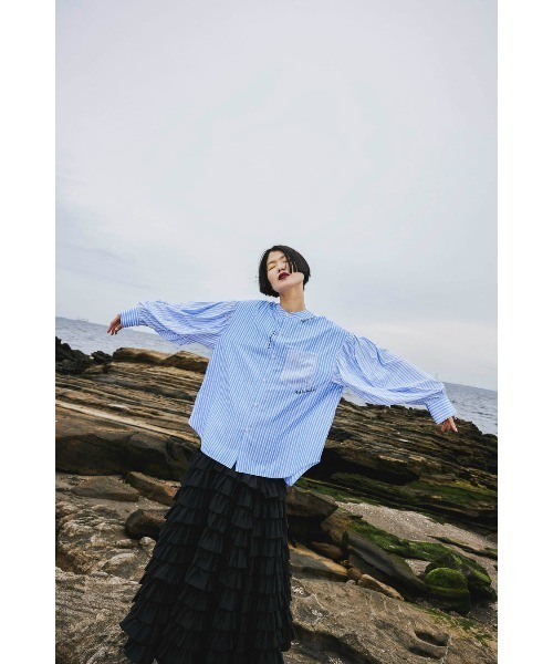 SQUARE GATHER SLEEVE SHIRT（シャツ/ブラウス）｜OMMO（オーエム