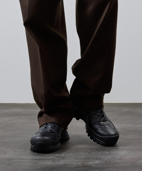 PADRONE（パドローネ）の「PADRONE パドローネ / GERMAN TRAINER BOOTS 884C Vibram ビブラムソールミドルカットジャーマントレーナー / PU8840-1105（スニーカー・メンズ・ブラック系その他/ブラック・40/41/42/43）」の7枚目の写真