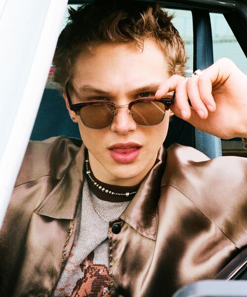 Schott(ショット)の「Schott/ショット/EYEWEAR LUCAS/モデル ルーカス サングラス(サングラス・メンズ・ブラック/ブラウン・F)」の2枚目の写真