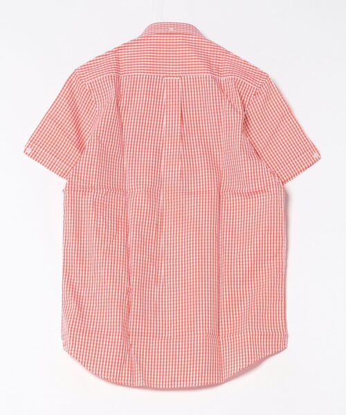 Gabicci(ガビッチ)の「Gabicci フレイザー ボタンダウン ノッチカフ ギンガムチェック 半袖シャツ(シャツ/ブラウス・メンズ・コーラル・LARGE/MEDIUM)」の7枚目の写真