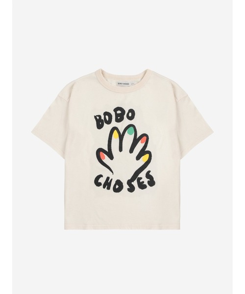 BOBO CHOSES（ボボショーズ）の「High Five T-shirt（Tシャツ/カットソー・キッズ・オフホワイト・2-3YEAR/4-5YEAR/6-7YEAR/8-9y/12-13y）」の2枚目の写真