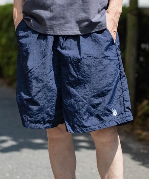 U.S. POLO ASSN.（ユーエスポロアッスン）の「【3】〔U.S.POLOASSN.〕ナイロンワッシャー 裏メッシュ ワンタック ワイドショーツ（その他パンツ・メンズ・ブラック/カーキ/グレー/ネイビー/ベージュ・MEDIUM/LARGE/X-LARGE）」の5枚目の写真