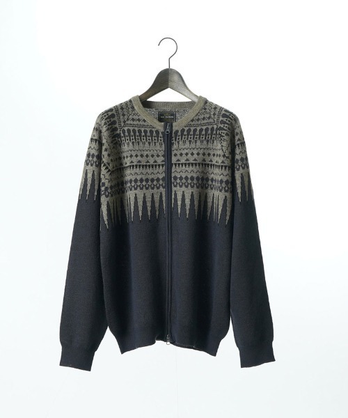 EGO TRIPPING（エゴトリッピング）の「mcg3679-ARROWKNIT ニットカーディガン（カーディガン/ボレロ・メンズ・グレー系その他/チャコールグレー×ブラック/ネイビー系/ブラック系その他・46/48）」の19枚目の写真