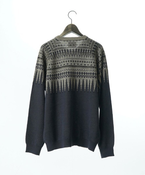 EGO TRIPPING（エゴトリッピング）の「mcg3679-ARROWKNIT ニットカーディガン（カーディガン/ボレロ・メンズ・グレー系その他/チャコールグレー×ブラック/ネイビー系/ブラック系その他・46/48）」の18枚目の写真