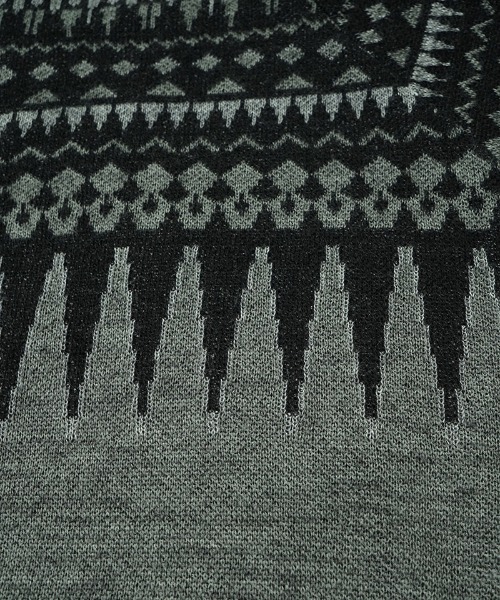 EGO TRIPPING（エゴトリッピング）の「mcg3679-ARROWKNIT ニットカーディガン（カーディガン/ボレロ・メンズ・グレー系その他/チャコールグレー×ブラック/ネイビー系/ブラック系その他・46/48）」の10枚目の写真