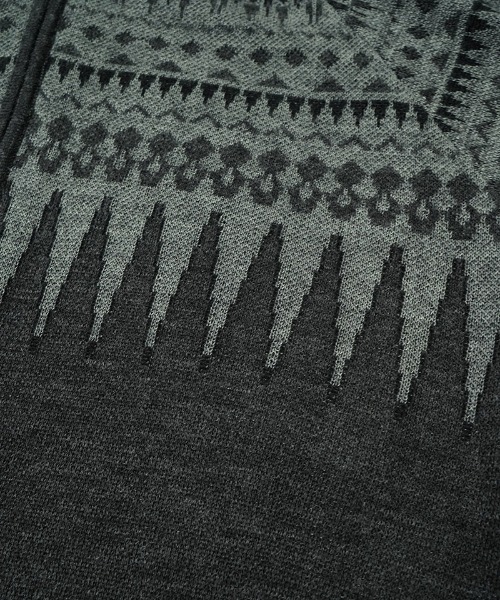 EGO TRIPPING（エゴトリッピング）の「mcg3679-ARROWKNIT ニットカーディガン（カーディガン/ボレロ・メンズ・グレー系その他/チャコールグレー×ブラック/ネイビー系/ブラック系その他・46/48）」の5枚目の写真