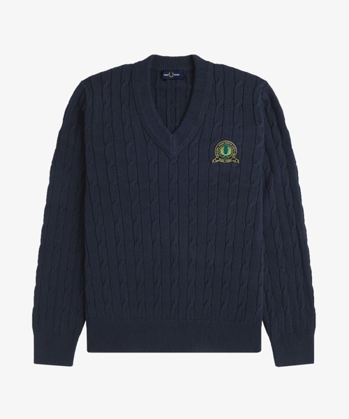 セール】Tennis Badge Cable Knit Jumper／テニスバッジケーブルニット
