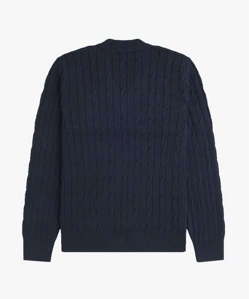 FRED PERRY(フレッドペリー)の「Tennis Badge Cable Knit Jumper/テニスバッジケーブルニット(ニット/セーター・メンズ・ネイビー・M/L)」の9枚目の写真
