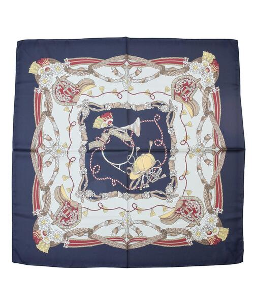 Green Parks(グリーンパークス)の「90cm ベルト柄スカーフ(バンダナ/スカーフ・レディース・ネイビー・FREE)」の8枚目の写真