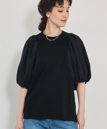 qualite | タフタスリーブプルオーバー/オフィスカジュアル/夏服/パフスリーブ(Tシャツ/カットソー)