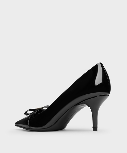 CHARLES & KEITH(チャールズ & キース)の「Dorian ドリアン パテントボウポインテッドトゥスティレットヒールパンプス(パンプス・レディース・レッド/ダークブラウン/ブラック系その他6/ブラウン系その他3・22.5cm/22cm/25.5cm/25cm/24.5cm/23.5cm/23cm)」の18枚目の写真