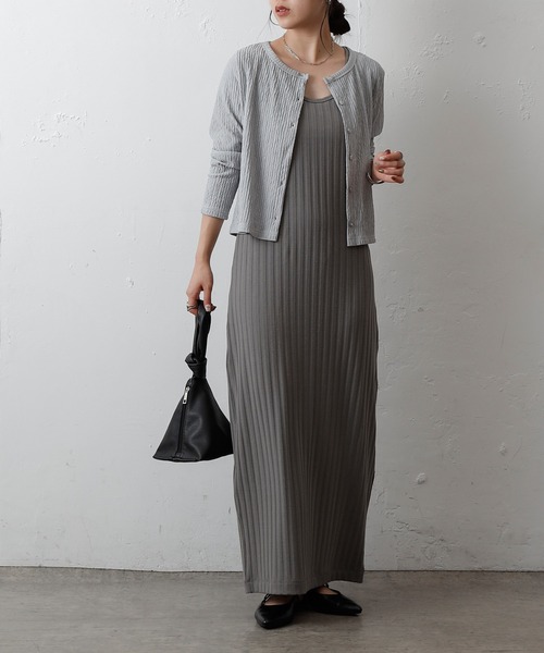 COLONY 2139（コロニートゥーワンスリーナイン）の「カットワイドリブノースリーブワンピース（ワンピース・レディース・ブラウン/グレー/ブラック・FREE）」の12枚目の写真