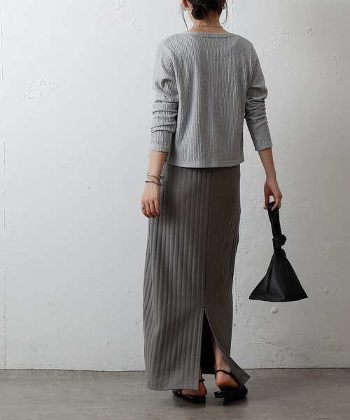 COLONY 2139（コロニートゥーワンスリーナイン）の「カットワイドリブノースリーブワンピース（ワンピース・レディース・ブラウン/グレー/ブラック・FREE）」の13枚目の写真