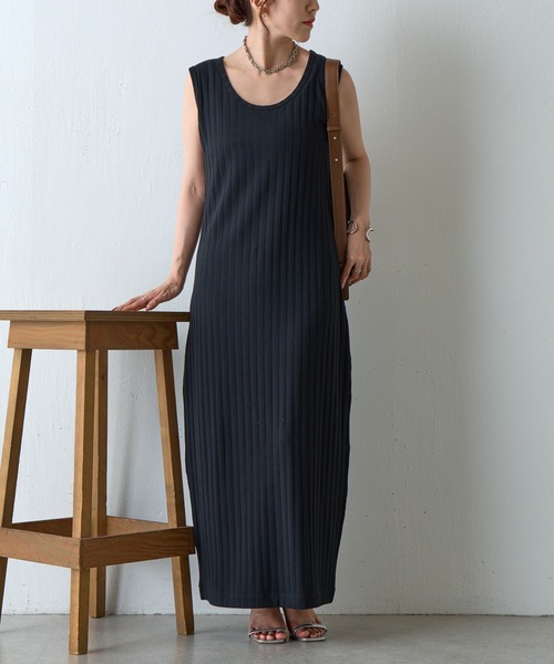 COLONY 2139（コロニートゥーワンスリーナイン）の「カットワイドリブノースリーブワンピース（ワンピース・レディース・ブラウン/グレー/ブラック・FREE）」の7枚目の写真