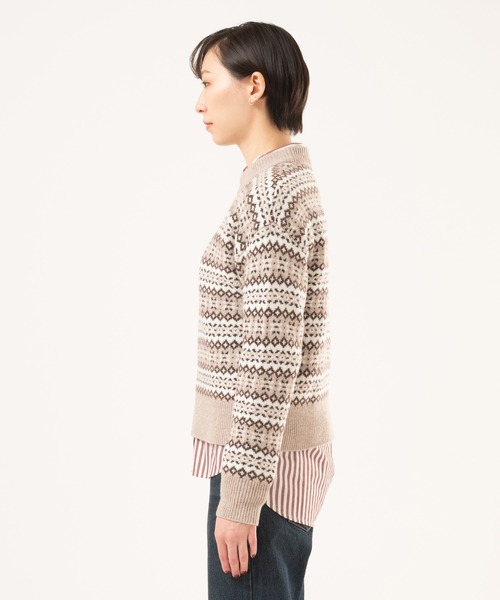 Levi's(リーバイス)の「Levi's/リーバイス INES フェアアイルセーター(ニット/セーター・レディース・ブラウン・S/XS/M)」の8枚目の写真