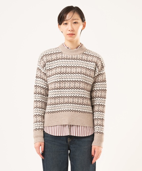 Levi's(リーバイス)の「Levi's/リーバイス INES フェアアイルセーター(ニット/セーター・レディース・ブラウン・S/XS/M)」の7枚目の写真