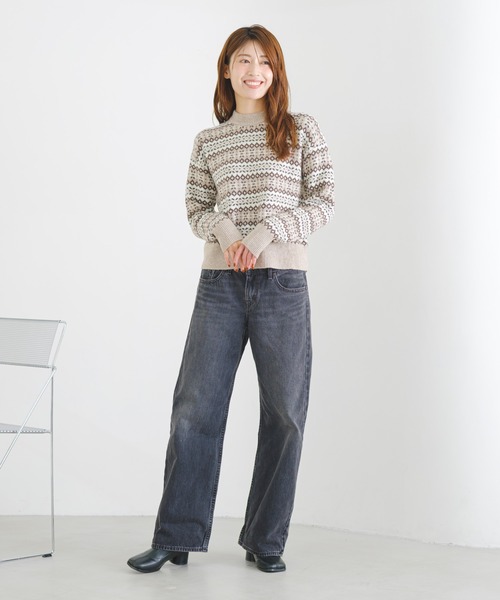 Levi's(リーバイス)の「Levi's/リーバイス INES フェアアイルセーター(ニット/セーター・レディース・ブラウン・S/XS/M)」の2枚目の写真