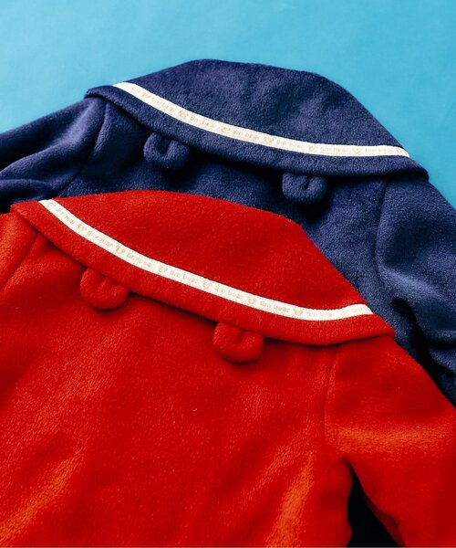 apres les cours（アプレレクール）の「tiny bear セーラーコート（ダッフルコート・キッズ・ネイビー/レッド・90/80/120/110/100）」の14枚目の写真