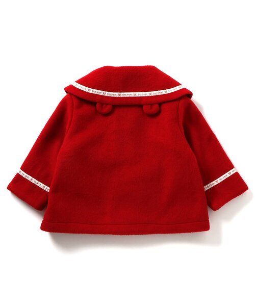 apres les cours（アプレレクール）の「tiny bear セーラーコート（ダッフルコート・キッズ・ネイビー/レッド・90/80/120/110/100）」の8枚目の写真