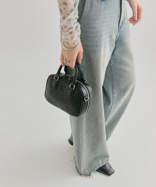 mline(エムライン)の「loti ロゴスクエアBAG(ボストンバッグ・レディース・ブラウン/キャメル/ブラック・ONE SIZE)」の9枚目の写真
