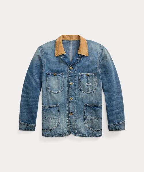 オールド ダブルアールエル インディゴデニム トラッカージャケット ラングラー DOUBLE RL Indigo Denim Tracker Jacket