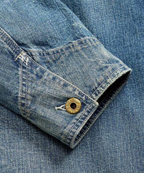 コーデュロイカラー インディゴ デニム ジャケット（デニムジャケット